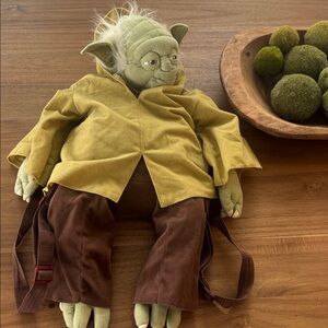 Disney Star Wars Yoda Backpack NWOT Plush 24" Jedi Master Disney Parks Lucasfilm